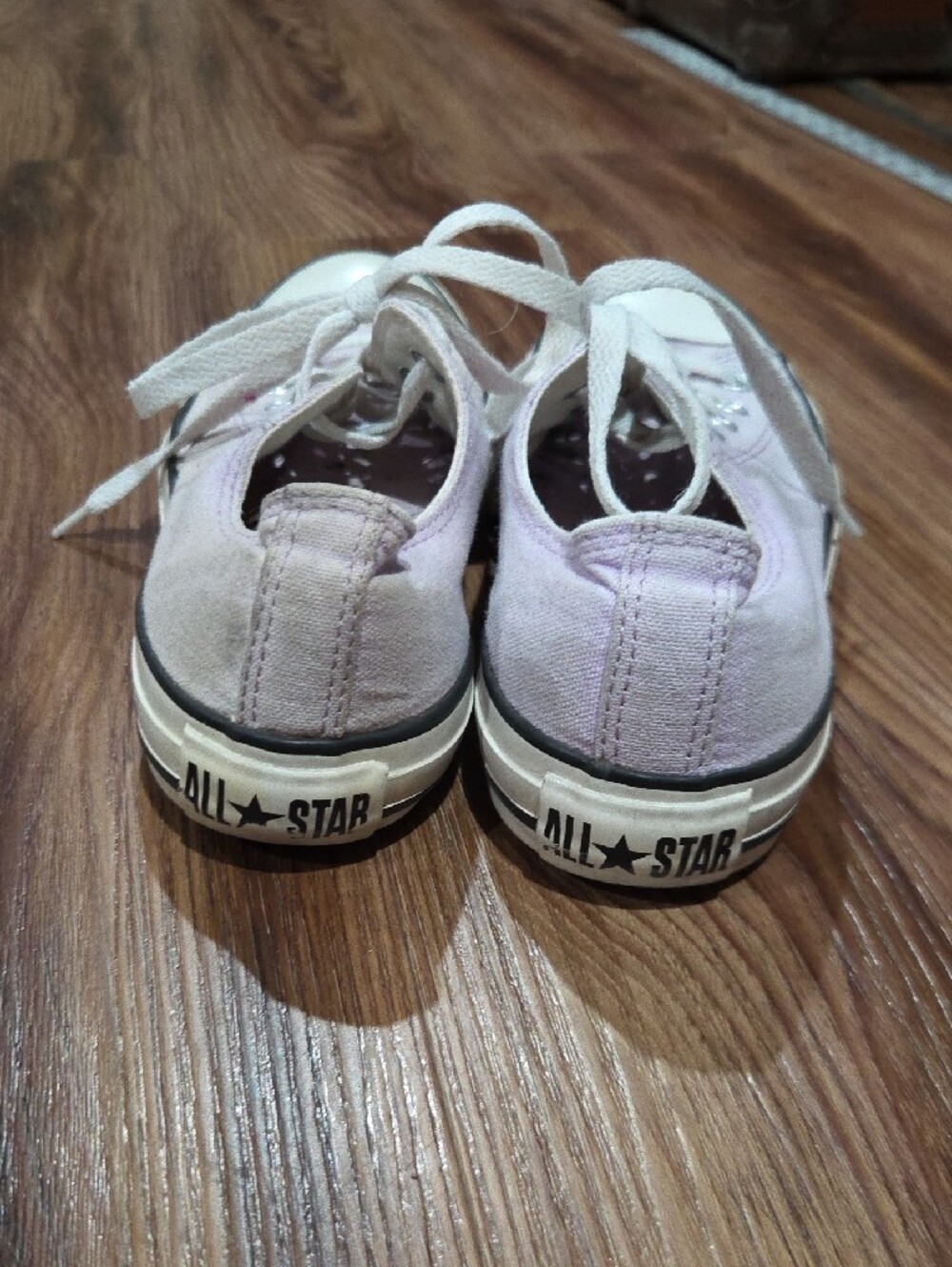Converse Low-Top Canvas Sneakers in Light Lavender and White - Picture 4 of 7